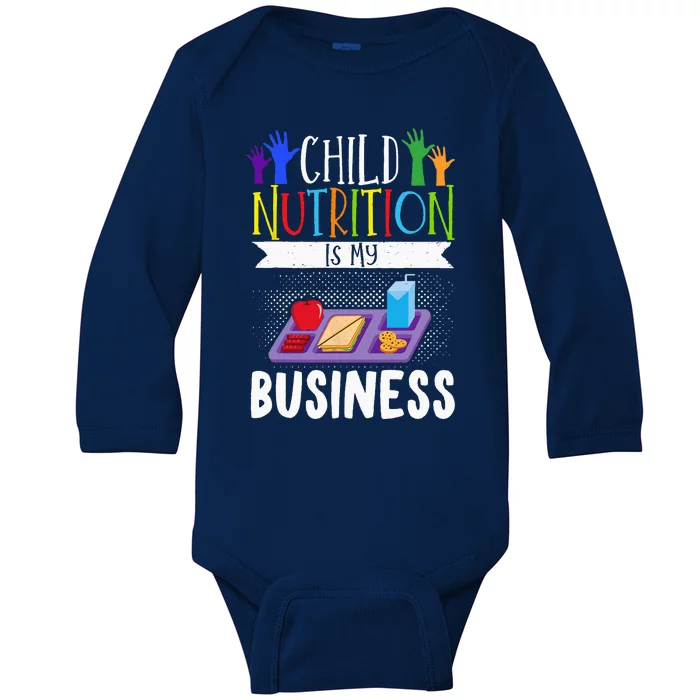 School Cafeteria Worker Lunch Lady Food Tray Child Nutrition Baby Long Sleeve Bodysuit