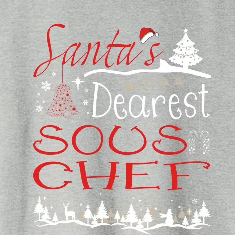 Sous Chef Xmas Job Funny Christmas Gift Women's Crop Top Tee