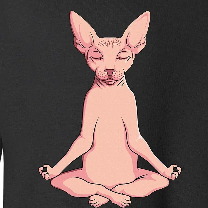 Sphynx Cat Yoga Meditation Breeder Hairless Pet Lover Toddler Sweatshirt