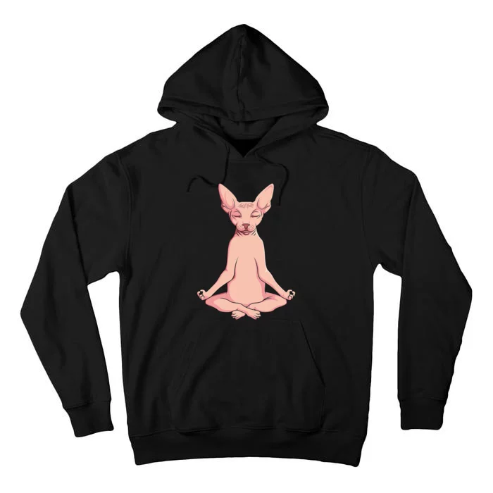 Sphynx Cat Yoga Meditation Breeder Hairless Pet Lover Tall Hoodie