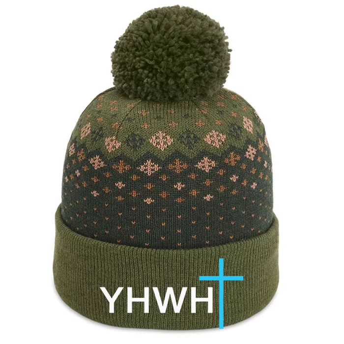 Simple Cross Yhwh Yahweh Christian Jesus Name The Baniff Cuffed Pom Beanie