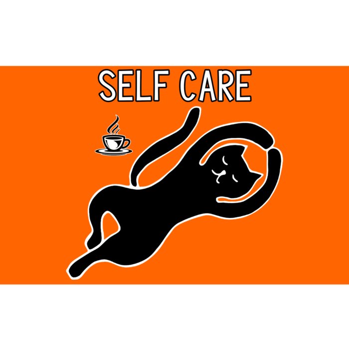 Self Care Yoga Cartoon Cat Bumper Sticker