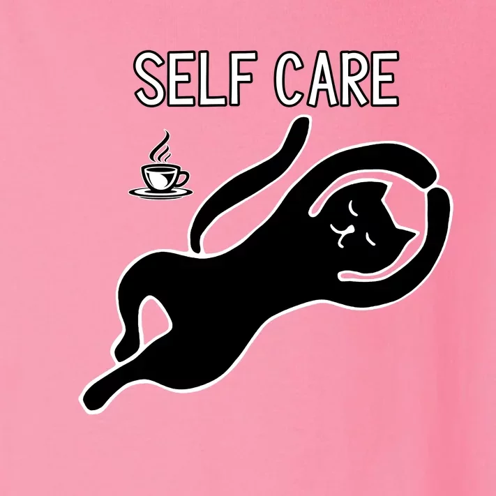 Self Care Yoga Cartoon Cat Toddler Long Sleeve Shirt