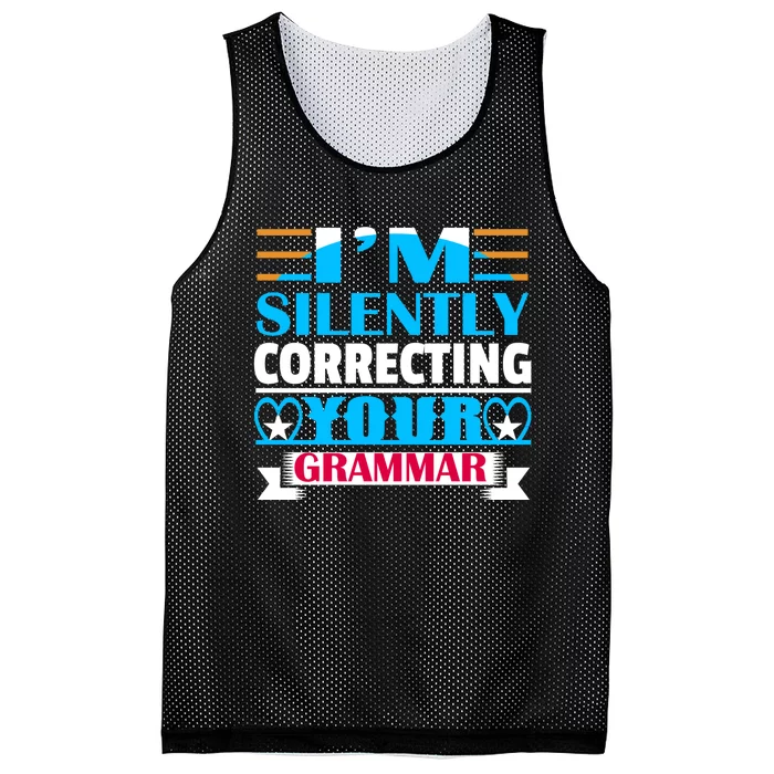 Silently Correcting Your Grammar Mesh Reversible Basketball Jersey Tank