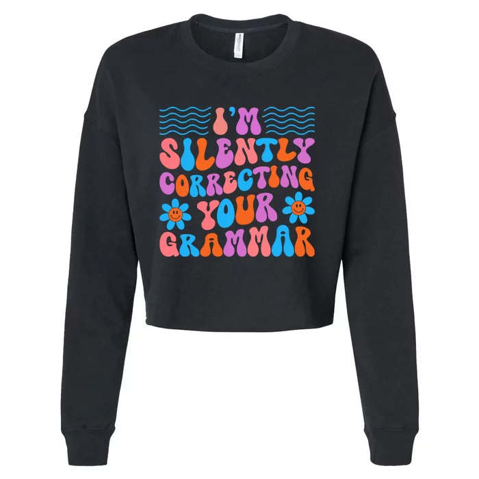 Silently Correcting Your Grammar Summer Vibes Cropped Pullover Crew