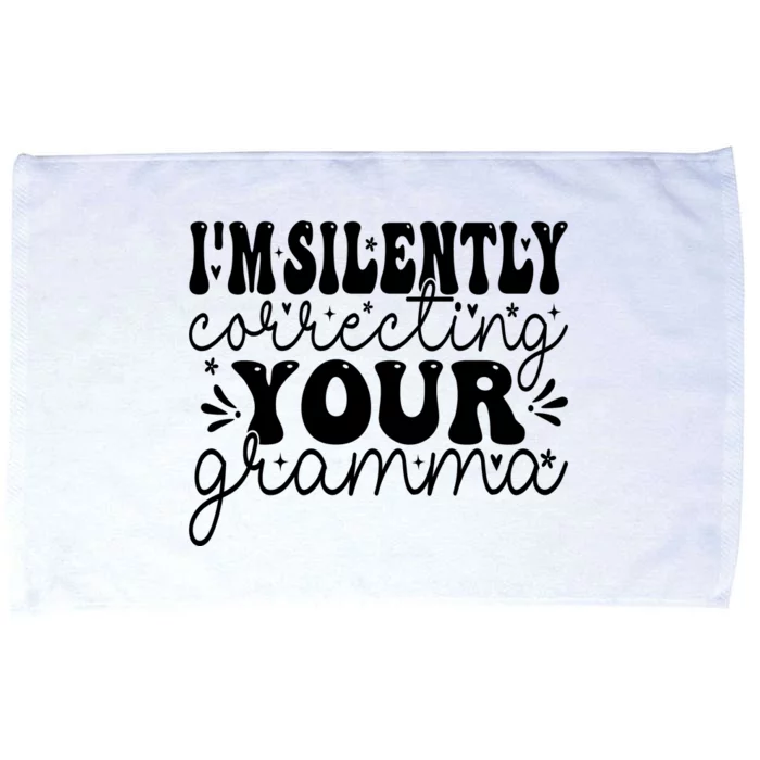 Silently Correcting Your Grammar Microfiber Hand Towel