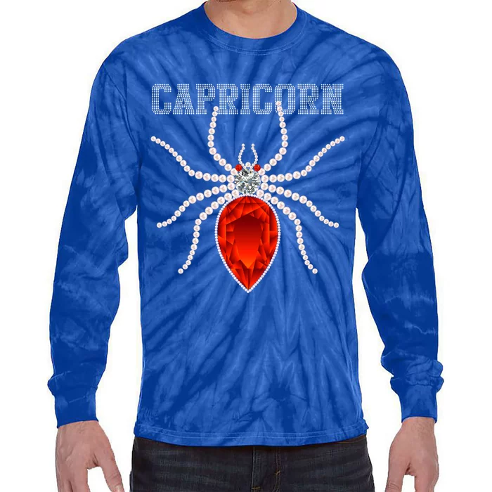 Spider Capricorn Zodiac Great Gift Tie-Dye Long Sleeve Shirt