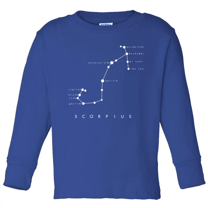 Scorpio Constellation Zodiac And Astronomy Design Gift Toddler Long Sleeve Shirt