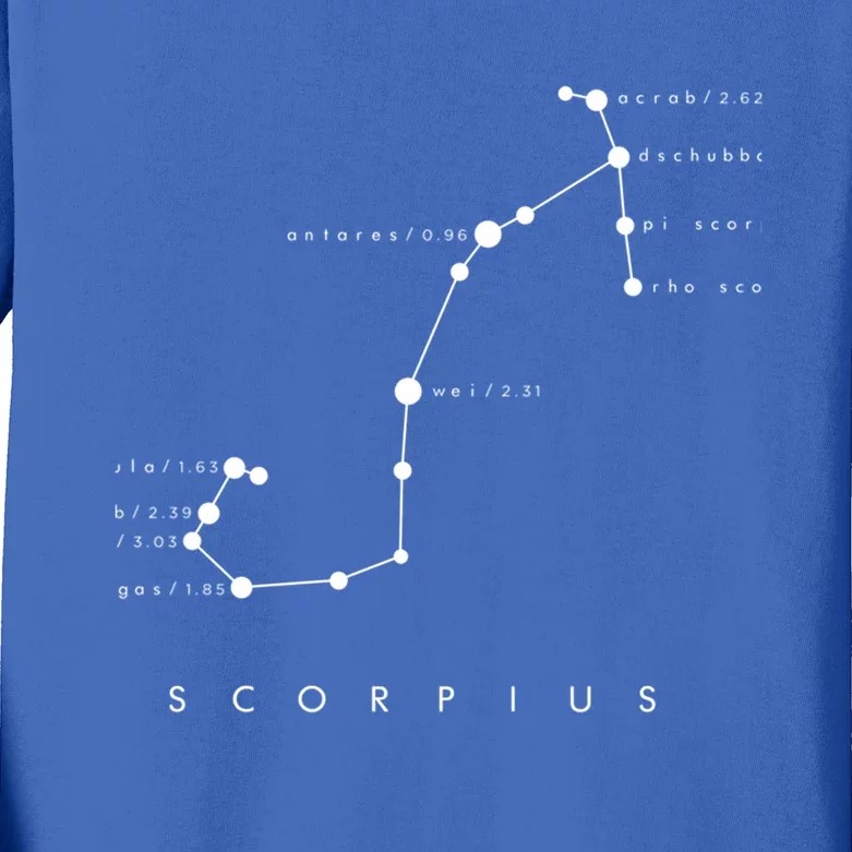 Scorpio Constellation Zodiac And Astronomy Design Gift Kids Long Sleeve Shirt