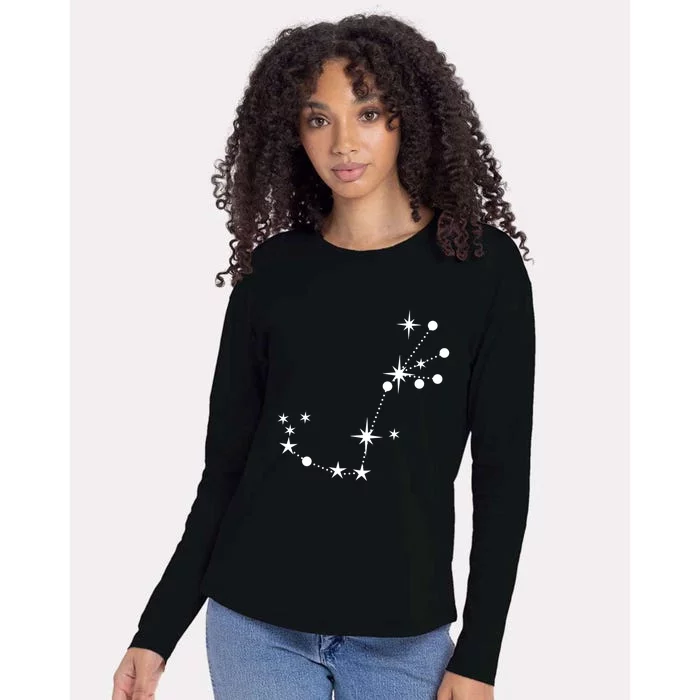 Scorpio Constellation Zodiac Gift Womens Cotton Relaxed Long Sleeve T-Shirt