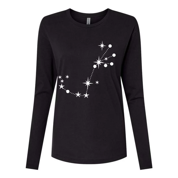 Scorpio Constellation Zodiac Gift Womens Cotton Relaxed Long Sleeve T-Shirt