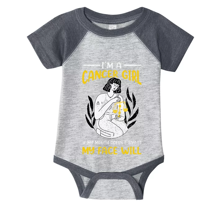 Sarcastic Cancer Zodiac Sign Woman Horoscope Astrology Infant Baby Jersey Bodysuit