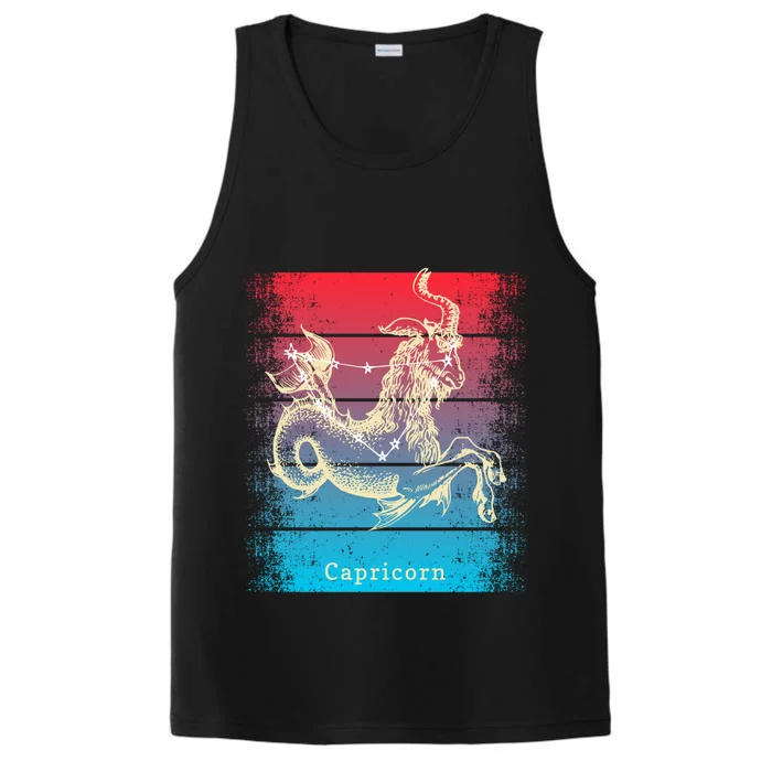 Sunset Capricorn Zodiac Cool Gift Performance Tank