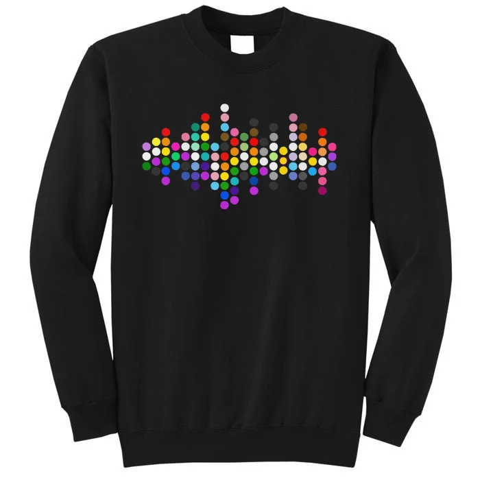 Subtle Dots 20 Pride Flags Stripe Proud Ally LGBT Pride Tall Sweatshirt