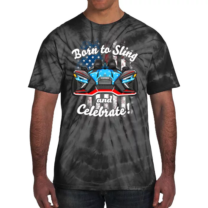 Slingshot Driver 4th Of July Slingshot American Flag Tie-Dye T-Shirt