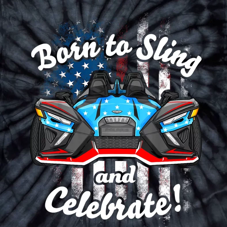 Slingshot Driver 4th Of July Slingshot American Flag Tie-Dye T-Shirt