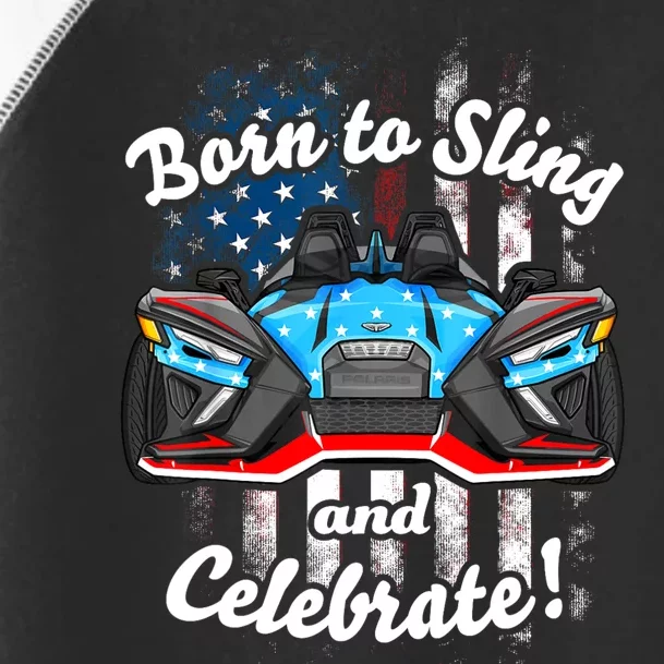 Slingshot Driver 4th Of July Slingshot American Flag Toddler Fine Jersey T-Shirt