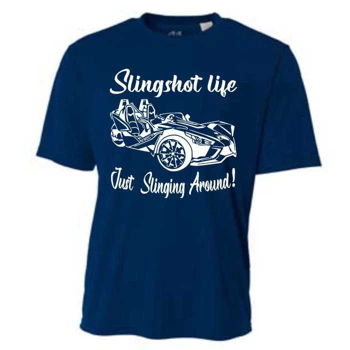 Slingshot Driver 4th Of July Slingshot American Flag Cooling Performance Crew T-Shirt