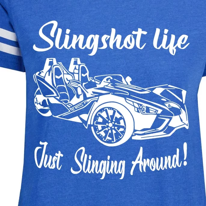 Slingshot Driver 4th Of July Slingshot American Flag Enza Ladies Jersey Football T-Shirt