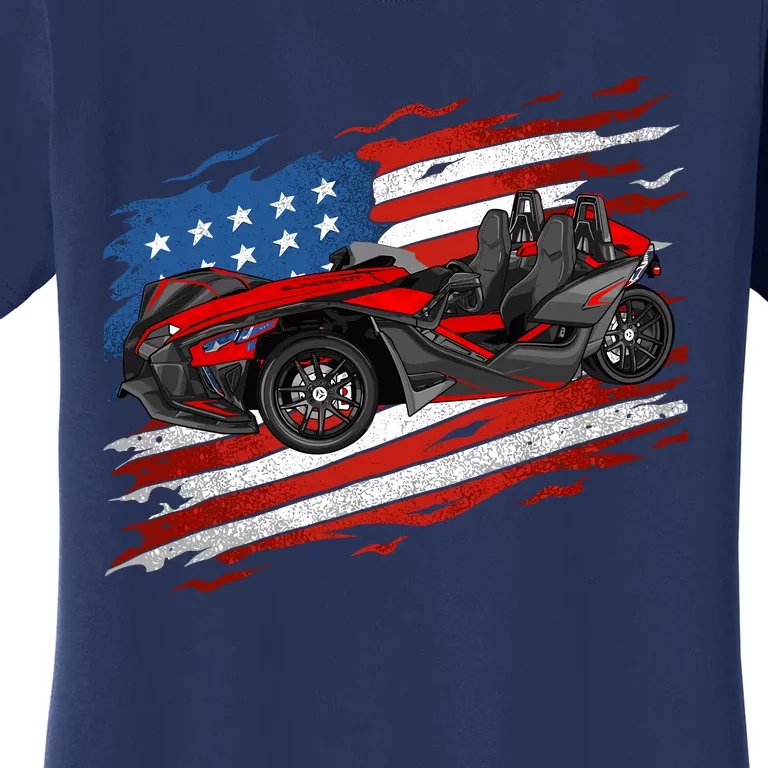 Slingshot Driver 4th Of July Slingshot American Flag Women's T-Shirt