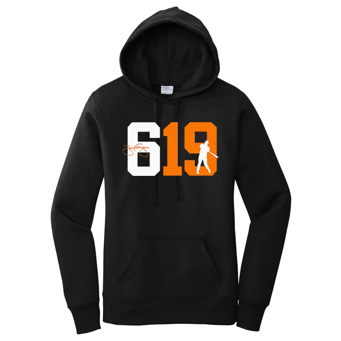 San Diego 619 Vintage 90S Baseball Women's Pullover Hoodie