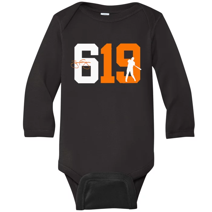 San Diego 619 Vintage 90S Baseball Baby Long Sleeve Bodysuit