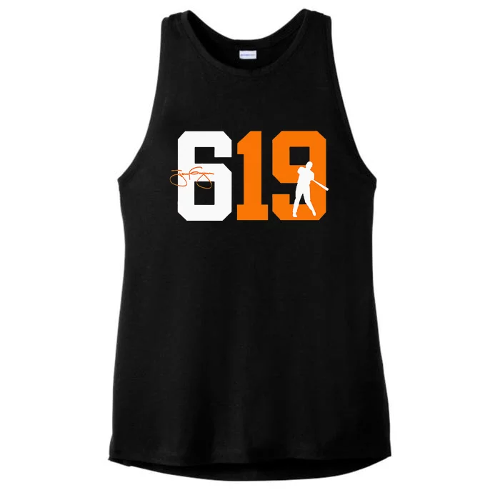 San Diego 619 Vintage 90s Baseball Style Ladies Tri-Blend Wicking Tank