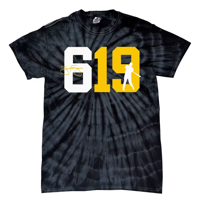 San Diego 619 Area Code Baseball Inspired Tie-Dye T-Shirt