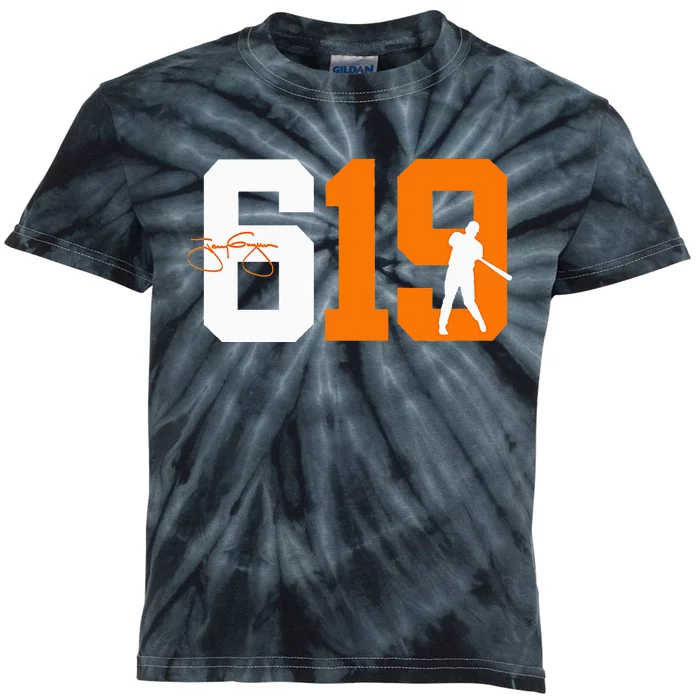 San Diego 619 Vintage 90S Baseball Style Kids Tie-Dye T-Shirt