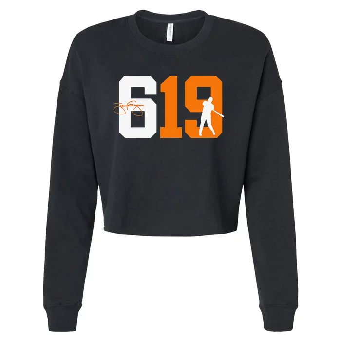 San Diego 619 Vintage 90's Baseball Style Cropped Pullover Crew