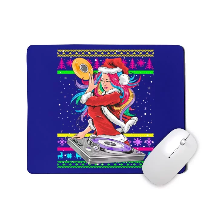 Santa Dj 90s Fancy Dress Costume And Christmas Dj Gift Mousepad