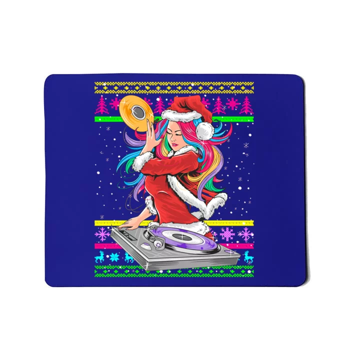 Santa Dj 90s Fancy Dress Costume And Christmas Dj Gift Mousepad