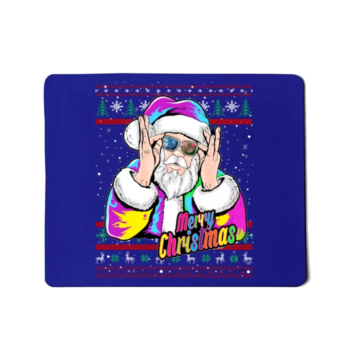 Santa Dj 90s Fancy Dress Costume And Christmas Dj Gift Mousepad