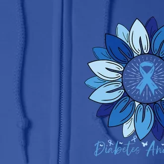 Sunflower Diabetes Awareness Month Full Zip Hoodie