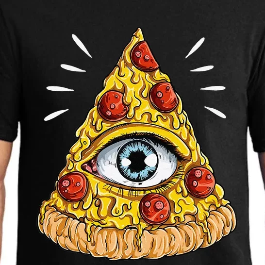 Shane Dawson All Seeing Eye Pizza Funny Foodie Pajama Set