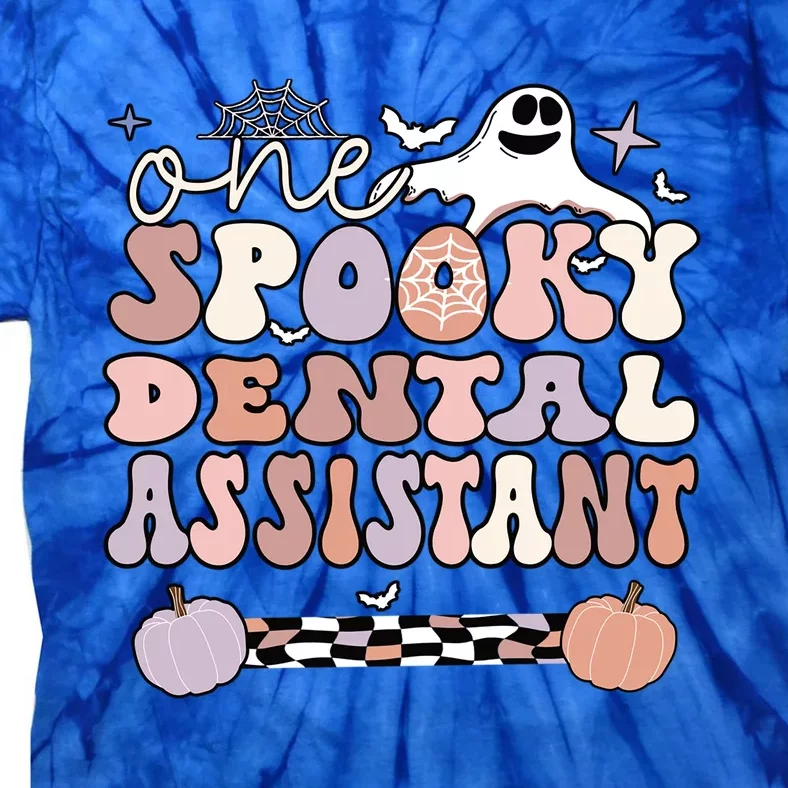 Spooky Dental Assistant Halloween Dental Assisting Gift Tie-Dye T-Shirt