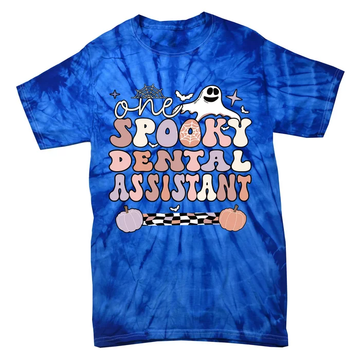 Spooky Dental Assistant Halloween Dental Assisting Gift Tie-Dye T-Shirt