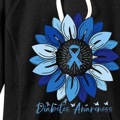 Sunflower Diabetes Awareness Month Women's Fleece Hoodie