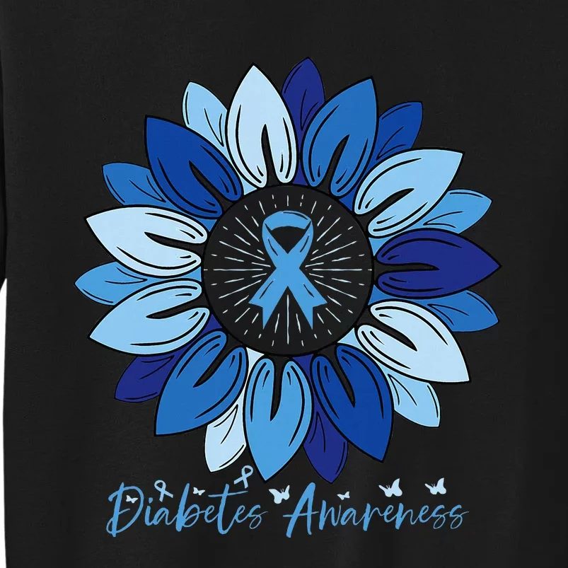 Sunflower Diabetes Awareness Month Tall Sweatshirt