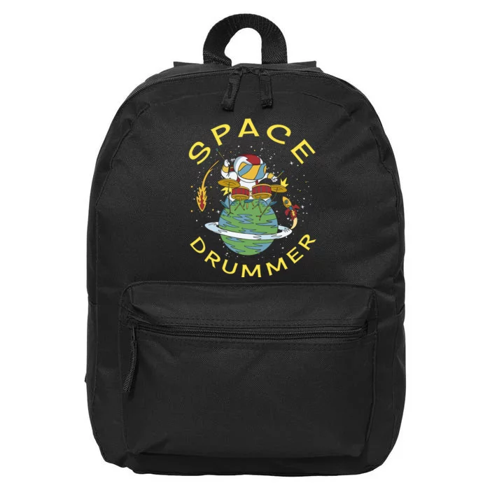 Space Drummer Astronaut 16 in Basic Backpack