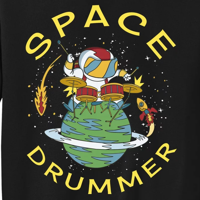 Space Drummer Astronaut Tall Sweatshirt