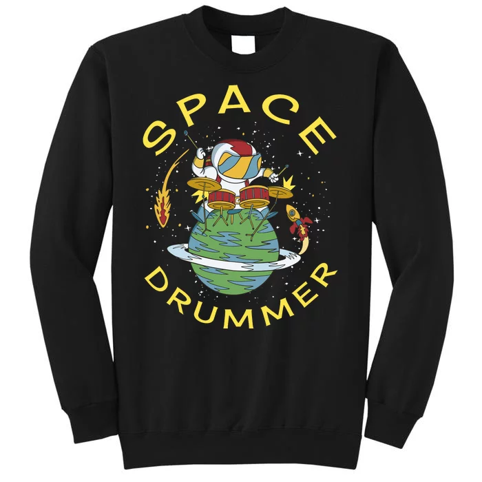 Space Drummer Astronaut Tall Sweatshirt