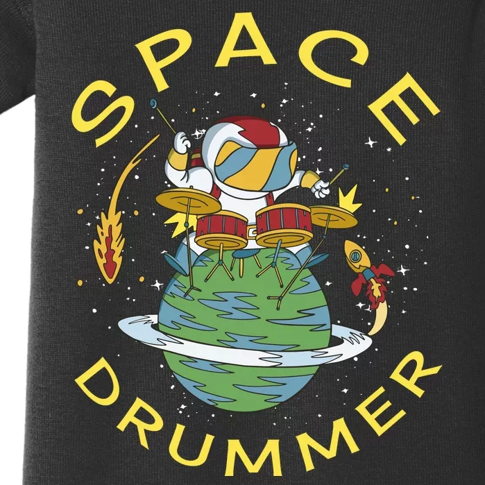 Space Drummer Astronaut Baby Bodysuit