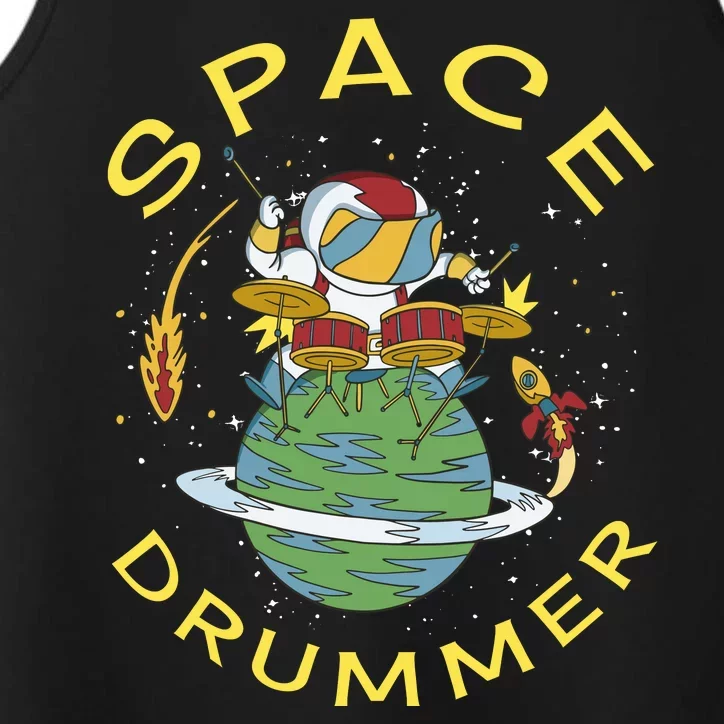 Space Drummer Astronaut Performance Tank