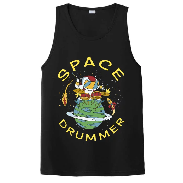 Space Drummer Astronaut Performance Tank