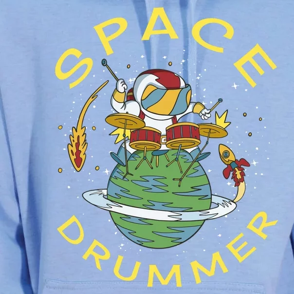 Space Drummer Astronaut Unisex Surf Hoodie