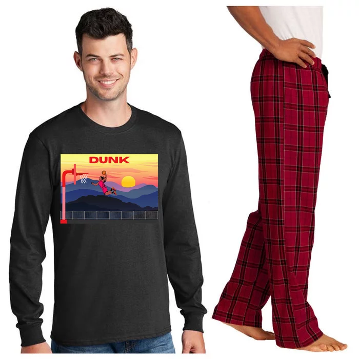 Slam Dunk Alleyoop Highflying Dunk Hang Time Dunk Long Sleeve Pajama Set