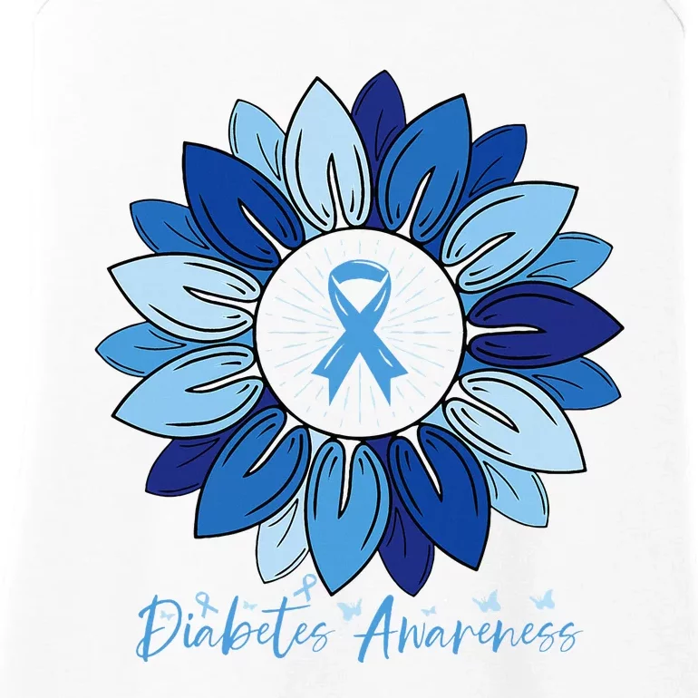 Sunflower Diabetes Awareness Month Ladies Essential Tank