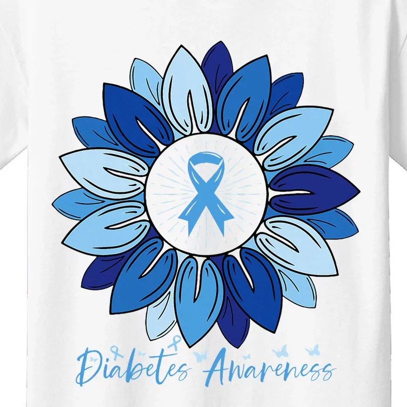 Sunflower Diabetes Awareness Month Kids T-Shirt