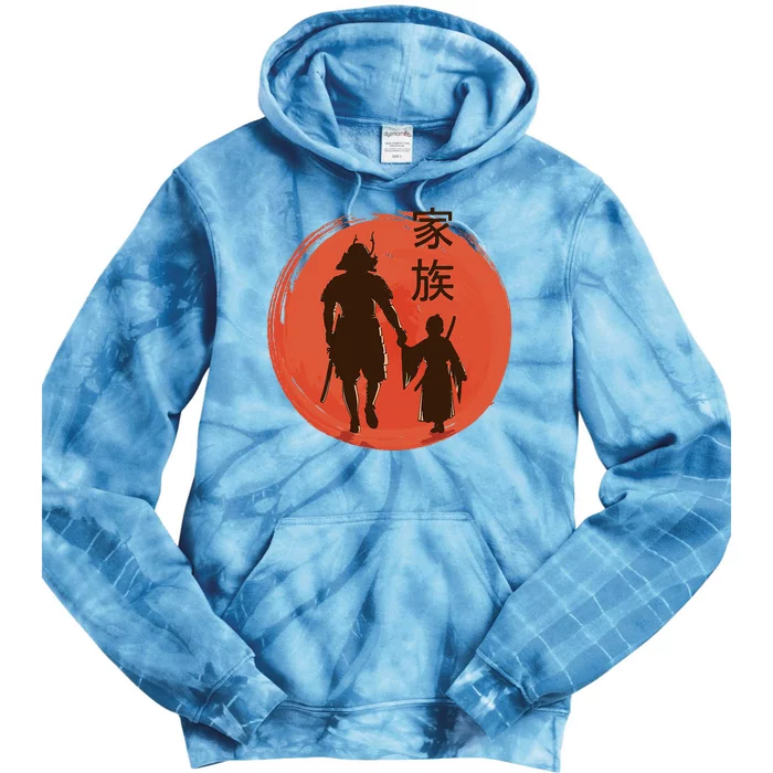 Samurai Dad And Son Family Japanese Traditional Culture Tie Dye Hoodie